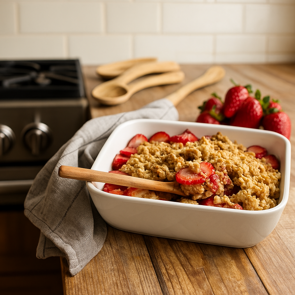 RECETA CRUMBLE DE FRESA