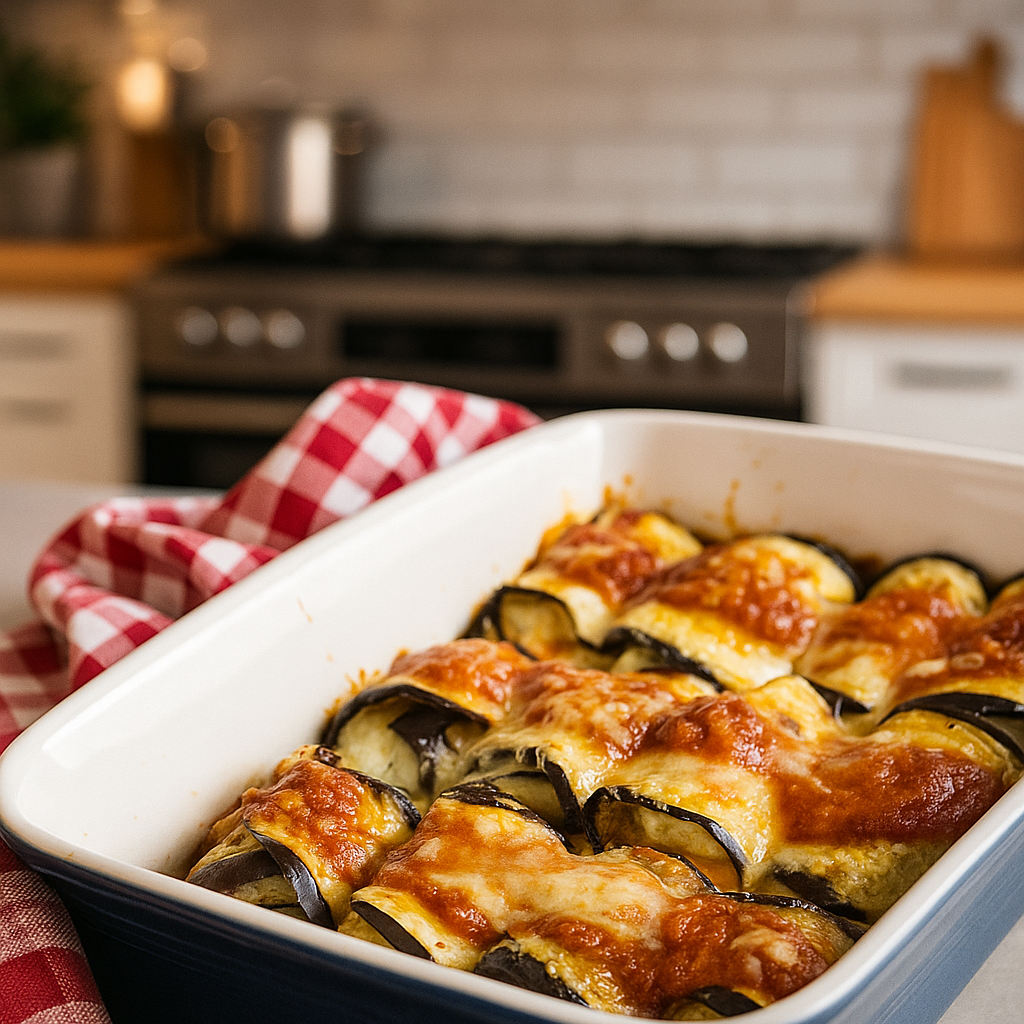 RECETA CANELONES DE BERENJENA