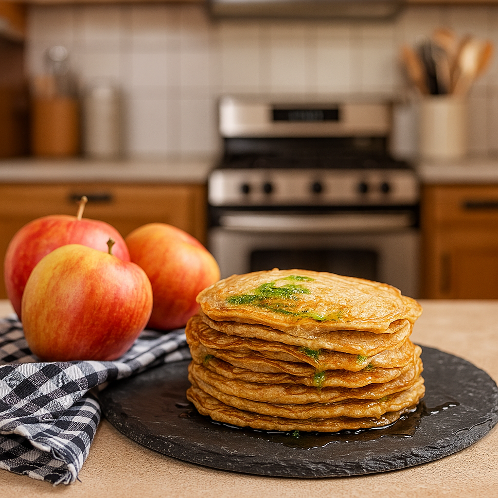 RECETA TORTITAS INTEGRALES CON MANZANA